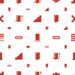 exit icons pattern seamless white background vector image