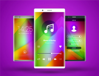 mobile interface wallpaper design abstract vector image