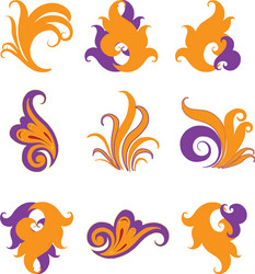set of different abstract symbols for design vector image