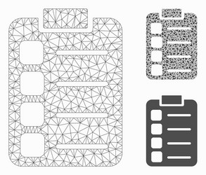 tasks mesh 2d model and triangle mosaic vector image