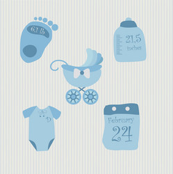 a set of objects for baby vector