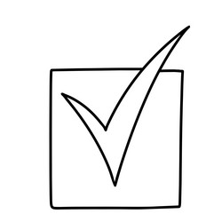 check sign sketch voting agree checklist mark vector image