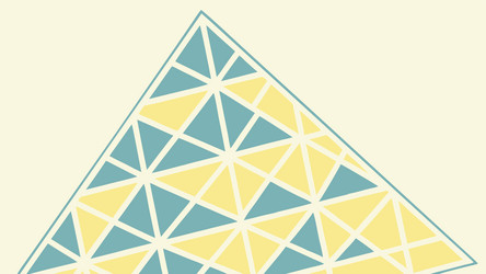 intricate geometric pattern within triangle shape vector image