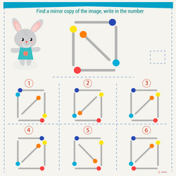 logic puzzle game for children select and write vector image