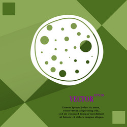 Pizza flat modern web button on a geometric vector