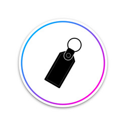 rectangular key chain with ring for icon vector image