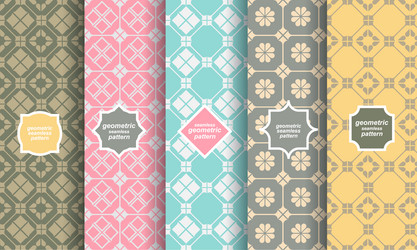 Retro Geometric Patterns vector image