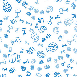set line folded map with push pin location vector image