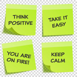 sticky note with text and shadow isolated vector image