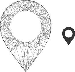 web net map pointer icon vector image