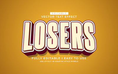 3d editable text effect typography style template vector image