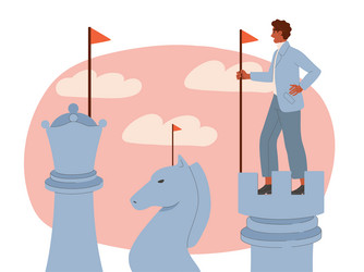 businessman with chess pieces Vector Image