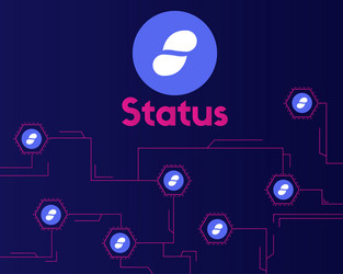 Cryptocurrency status style on dark background vector