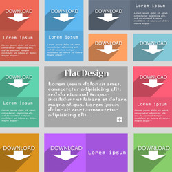 download icon upload button load symbol set vector image
