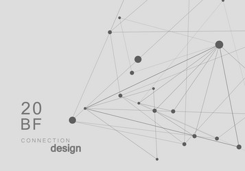 Science network pattern connecting lines and dots vector