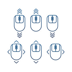 scrolling mouse landing page computer vector image
