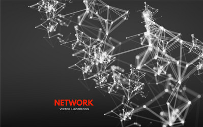 3d connection structure futuristic technology vector image