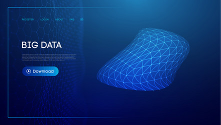 big data cloud technology background blockchain vector image