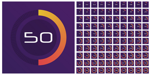 Circular Interval Timer Chart vector image