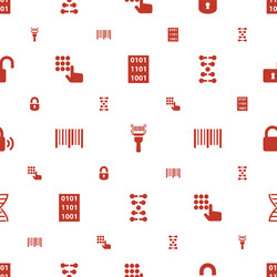 code icons pattern seamless white background vector image