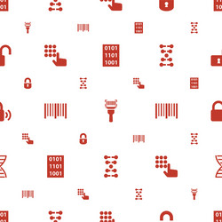 Code icons pattern seamless white background vector