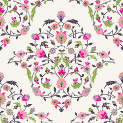 Ottoman Floral Tile Pattern Vector Image