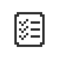 shopping list pixelated ui icon vector image