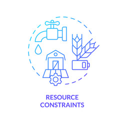 thin line gradient resource constraints icon vector image