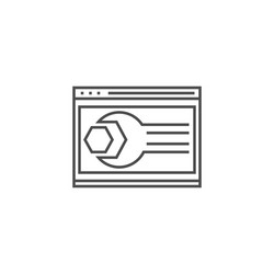 website optimization line icon vector image