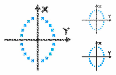 ellipse plot composition icon tuberous elements vector image