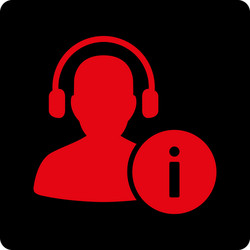 help desk icon from commerce buttons overcolor set vector image