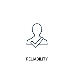 reliability concept line icon simple element vector image