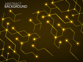 abstract geometric background with glowing cubes vector image
