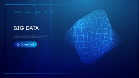 big data cloud technology background blockchain vector image