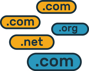 domain icon simple element from web hosting icons vector image