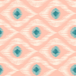 Retro ikat blue pattern Royalty Free Vector Image