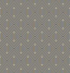 Seamless abstract pattern with hexagons vector