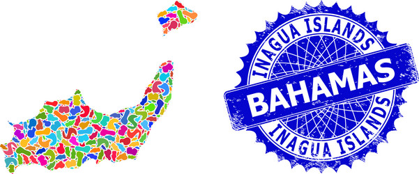 Splash pattern venezuela map and textured seal Vector Image