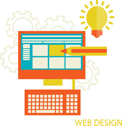 Website Development & Tablet Interface vector image