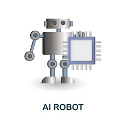 ai robot icon 3d from artificial intelligence vector image