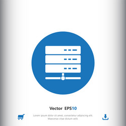 database server icon sign storage vector image