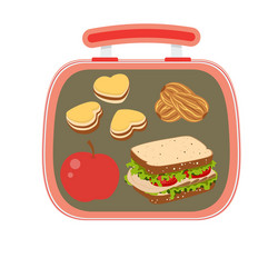 School lunch box vector