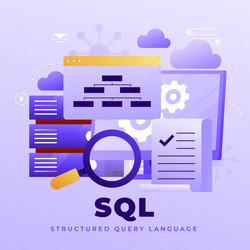 SQL Database Concepts vector image