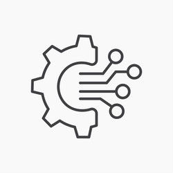 transform icon isolated in black line vector image