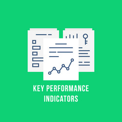 white paper like key performance indicator icon vector image
