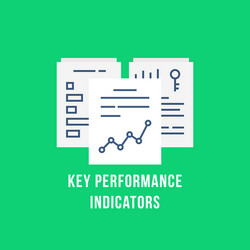 white paper like key performance indicator icon vector