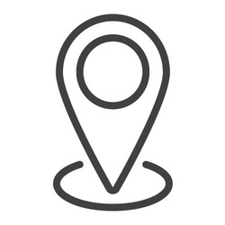 map pointer line icon web and mobile gps sign vector image