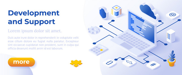 web development - banner layout template vector image