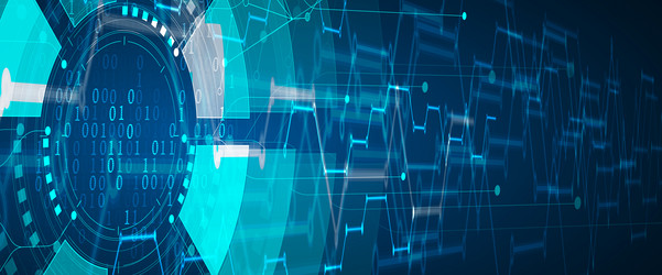 cloud technology ransfer digital data on circuit vector image