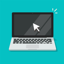 Computer Screen with Cursor vector image